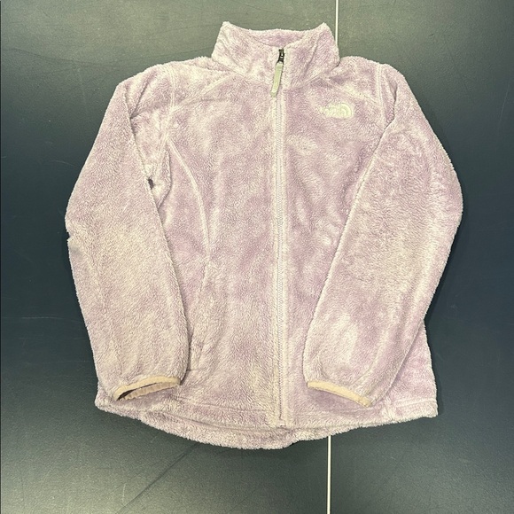Northface girls zip up fleece.  Light purple. - Picture 1 of 4